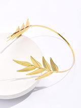 Golden Leaf-Shaped Metal Headband, Minimalistic & Fashionable, Hairband, Hair Hoop, Hair Accessories Headbands ,Head Piece