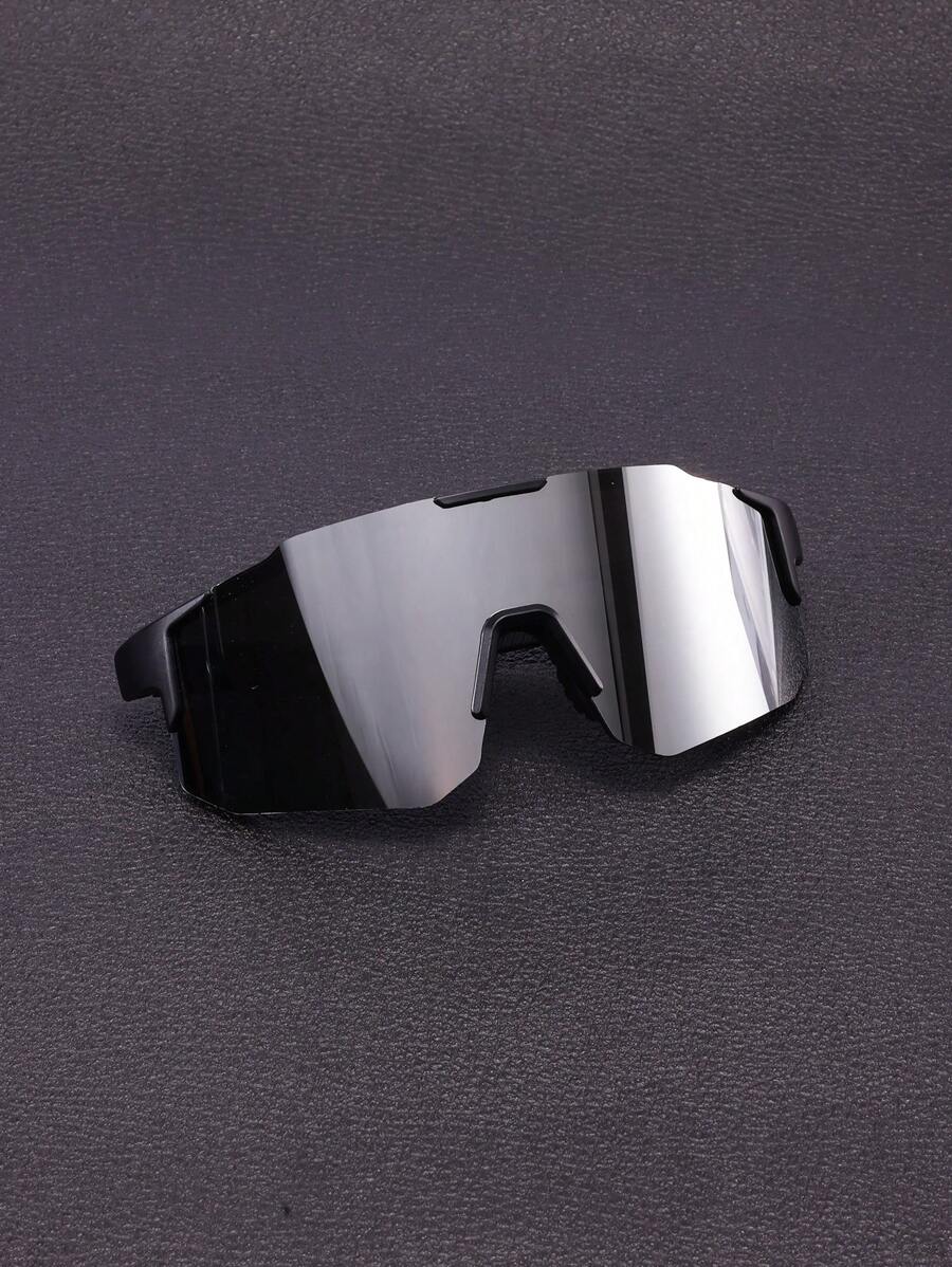 1pc Men's Plastic Sport And Cycling Wrap-Around Y2k Decorative Fashion Glasses, Suitable For Daily Wear, Photography, Shopping, Riding, Skiing, Etc. Street Shades Accessories,School Beach Accessories Glasses Shades Looks Street Style And Suit For Sweater