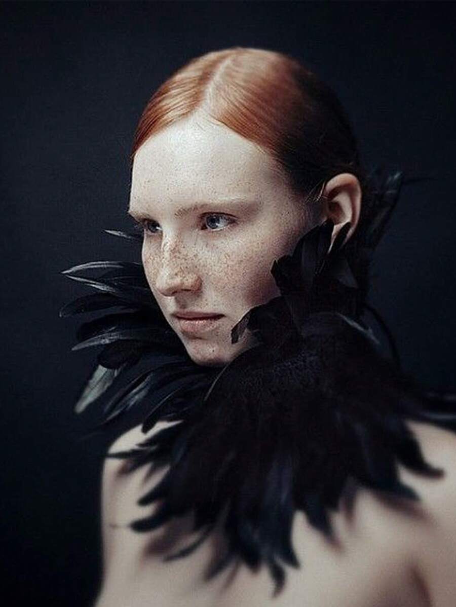 Gothic Victorian Natural Feather Choker Neck Wrap Collar For Cosplay Party Accessories Halloween Halloween Costumes Women