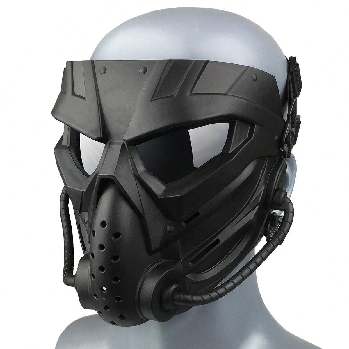 1pc Outdoor Cycling Full Face Protection Mask, Military Style Airsoft Protective Facemask