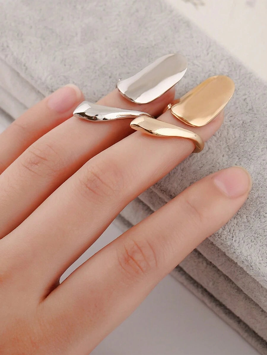 Moonfan 1pc Fashionable Nail Ring Finger Accessory, Suitable For Women Daily Wear
