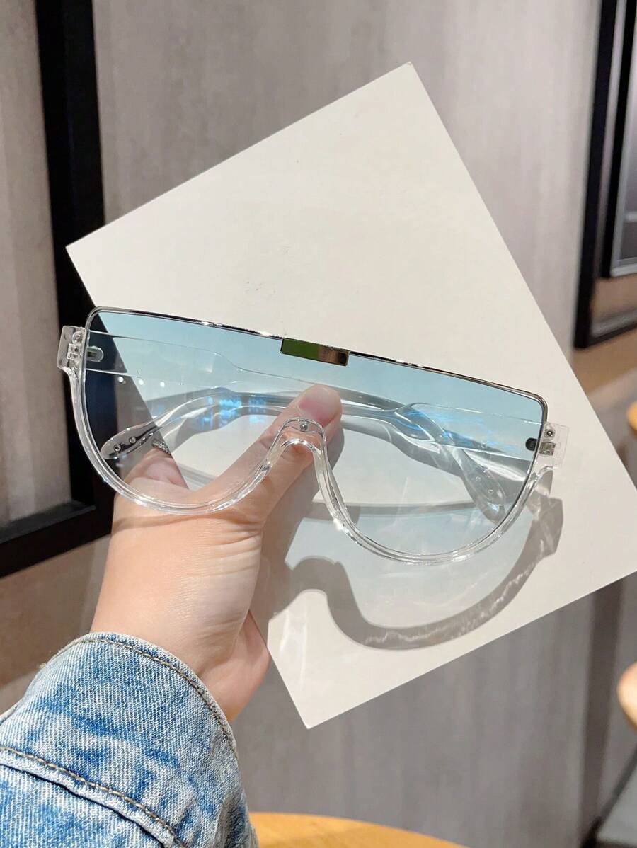 Flat Top Shield Fashion Glasses Street Shades.