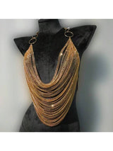 1pc Unisex Fringed Chain Punk Sexy Body Chain, Suitable For Parties, Christmas, EDC, Fashion Show Costume