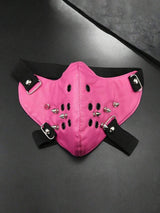 1pc Halloween Party Leather Zipper Mask, Punk Retro Style Men Decoration Face Mask, Fashion Accessory Suitable For Gifts