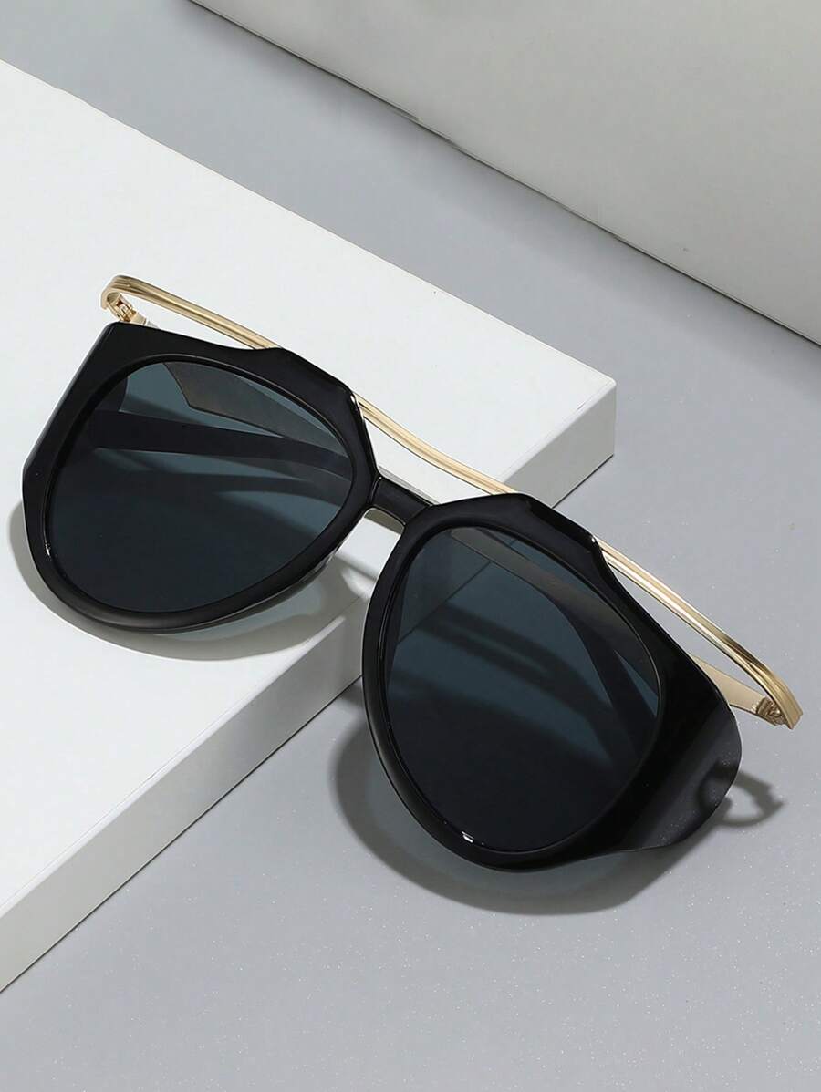 1pc Personalized Oval Fashion Glasses Fashion Toad Glasses European And American Ins Street Photography Fashion Cool High End Glasses