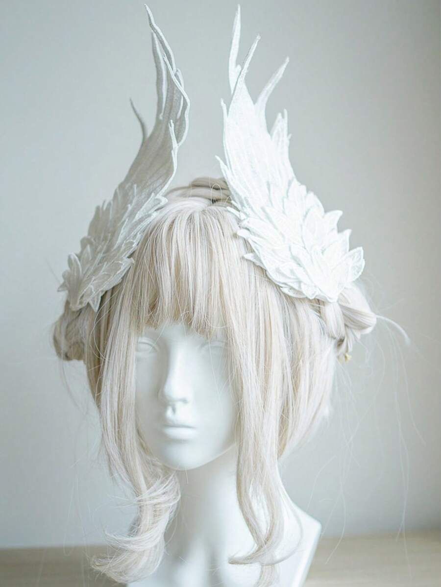 2pcs Elegant Black Angel Wings Hair Clips - Glossy Feather Design, Suitable For Cosplay, Halloween And Party Photo Props, Black Swan, Photo Decoration