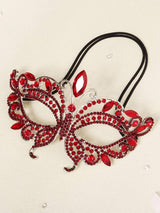 1pc Glass Rhinestone Butterfly Masquerade Mask, Unique Face Decor For Halloween