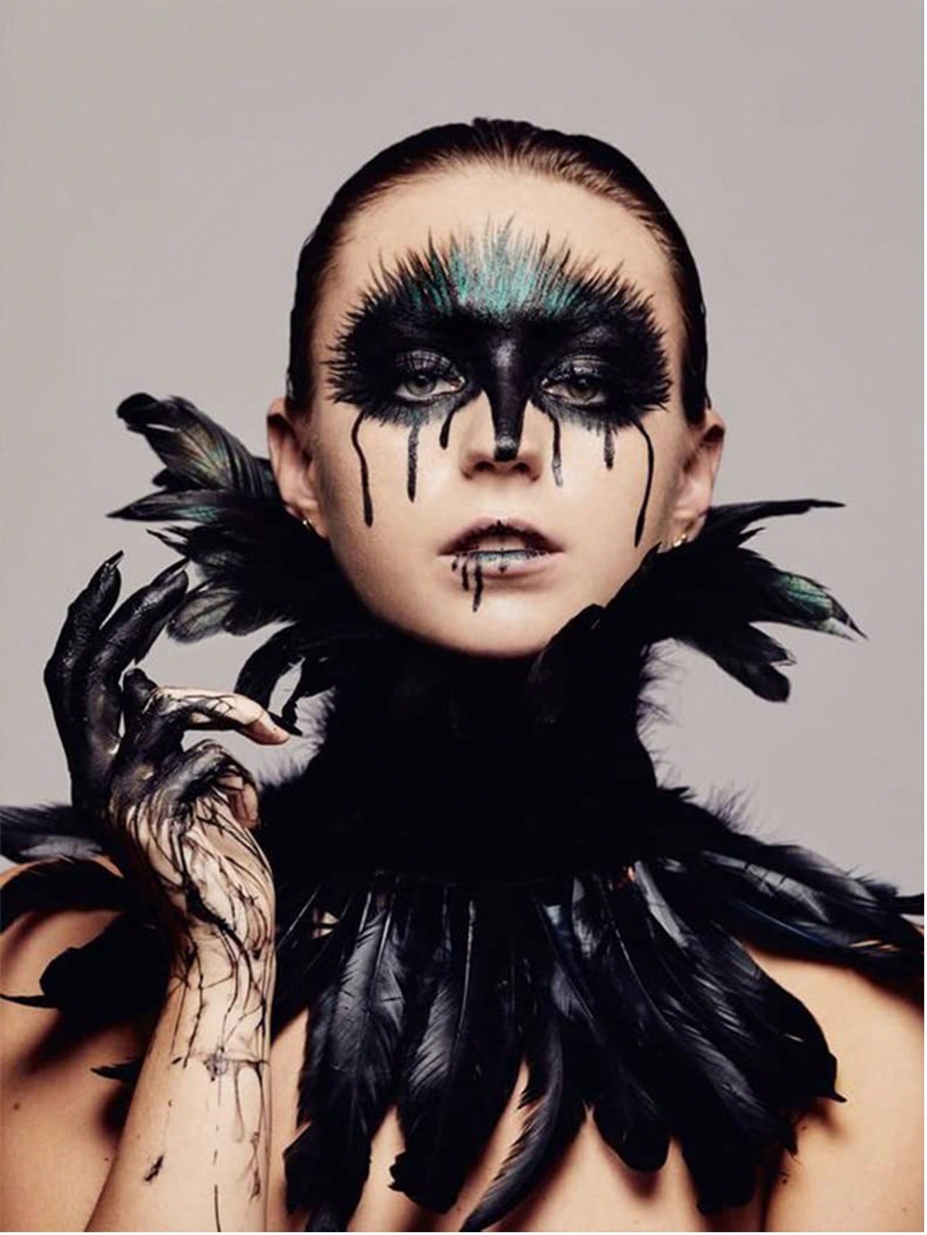 Gothic Victorian Natural Feather Choker Neck Wrap Collar For Cosplay Party Accessories Halloween Halloween Costumes Women