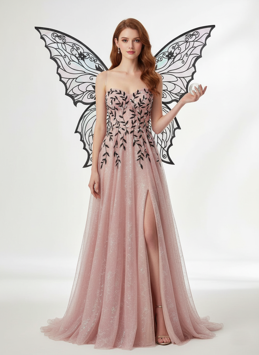 1pc Holiday Fairy Wings ,Carnival Festival Party Performance Props, Sparkle Butterfly Wing Wedding Costume Angel Wings For Women Carnival Dress Up Accessories, Hot Gold Dazzling Butterfly Wings Fairy Wings, Birthday Present Halloween Costume