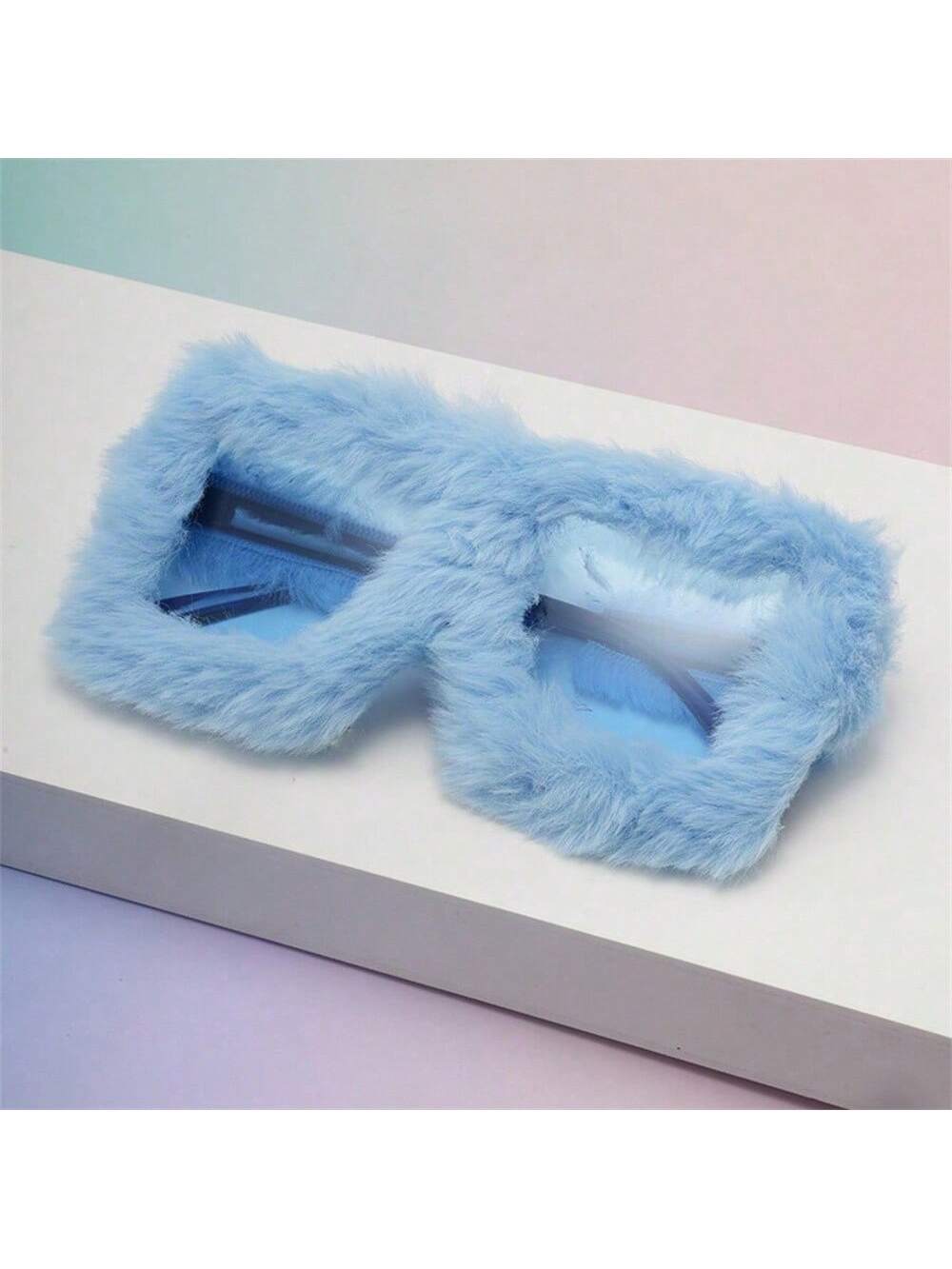 Y2K Plush Fuzzy Fashion Glasses For Women Funny Oversized Gradient Glasses For Beach Party Club Fashion Glasses For Women Shades For Ladies Eyeglasses Fall Winter Outfits Beach Accessories Vintage Y2k Basics Business Casual Gifts For Summer Beach Vacation